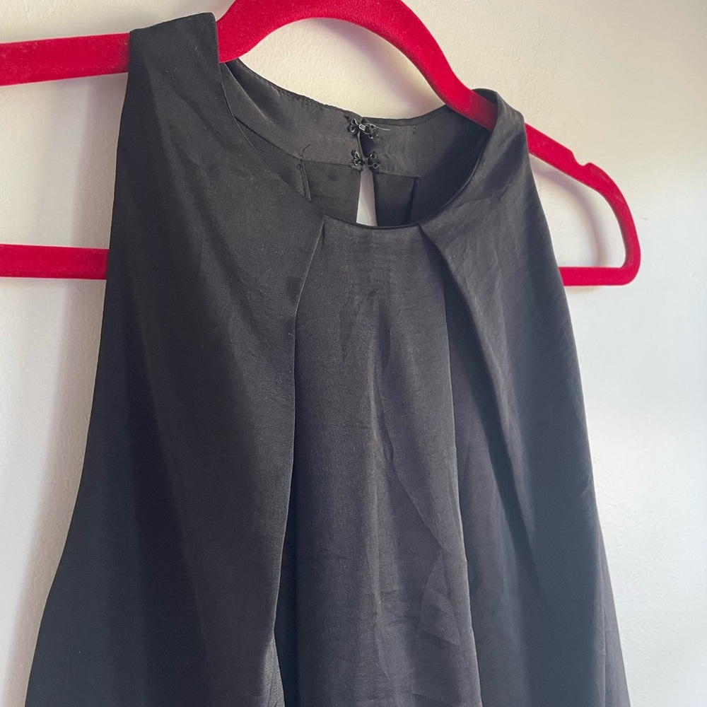 Mango High Neck Sleeveless Black A Line Dress Size XS - Picture 2 of 5